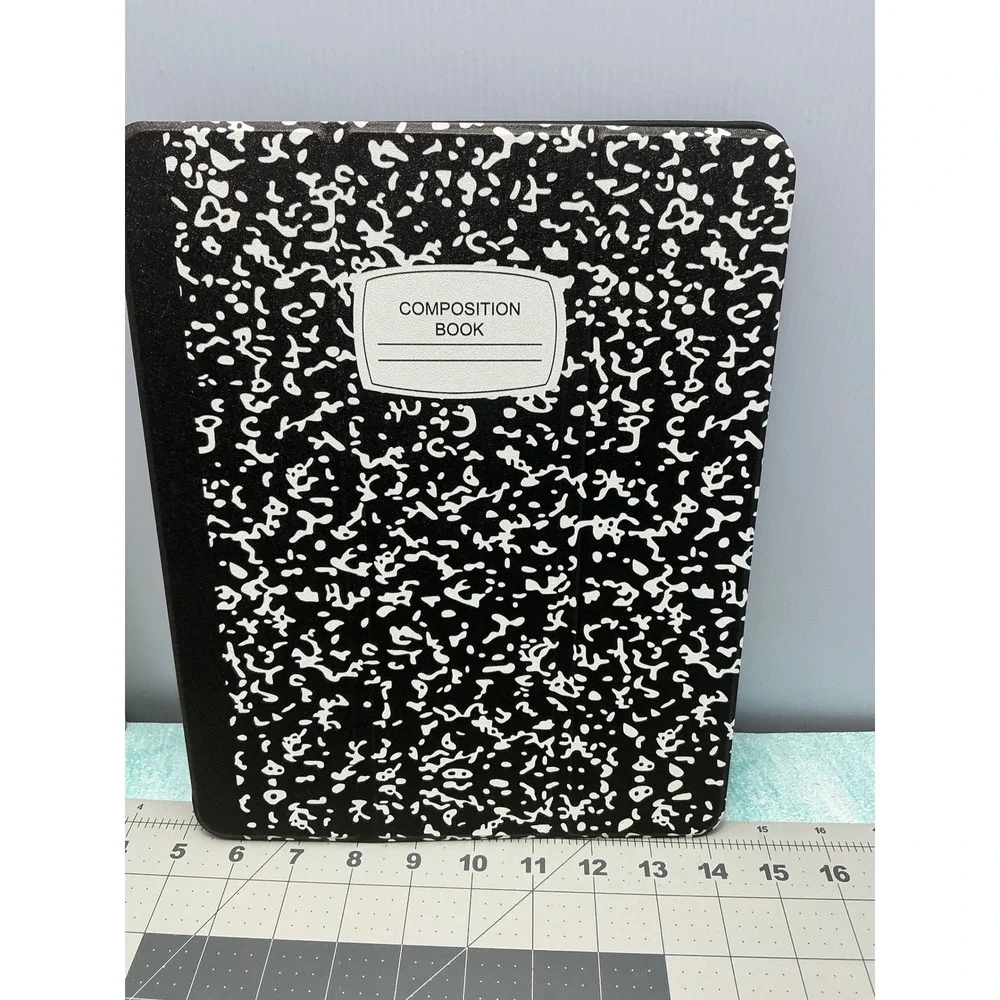 Soke Case for iPad Air 13 Inch M2 2024 Composition Notebook Folio Cover Black‎